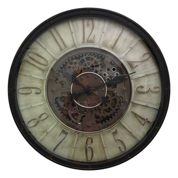 76cm Antique Style Clock with Moving Cogs 76cm Antique Style Clock with Moving Cogs