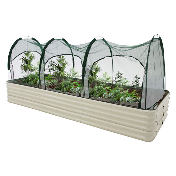Maze Raised Garden Bed (Height 43cm) with 3m Net Tunnel