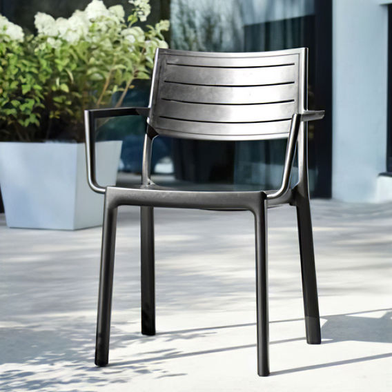 Keter Metaline Metal Look Dining Set - 7PCE Keter Metaline Metal Look Dining Set - 7PCE
