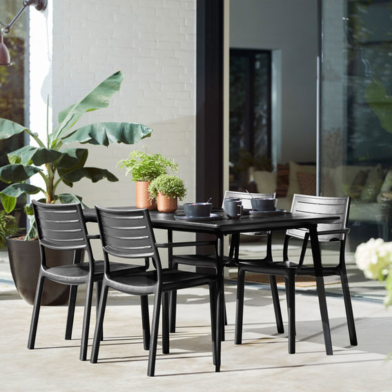 Keter Metaline Metal Look Dining Set - 7PCE