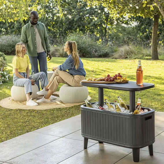 Keter Bevy Bar Wood Look Cooler