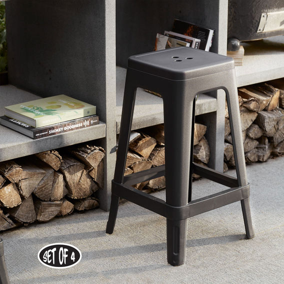 Keter Lucca Indoor/Outdoor Bar Stool - 4 Pack