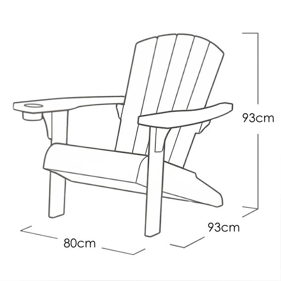 Keter Alpine Adirondack Chair - Turquoise Keter Alpine Adirondack Chair - Turquoise