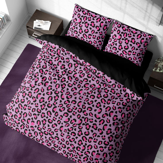 Pink Leopard Quilt Cover Set Bundle - KB