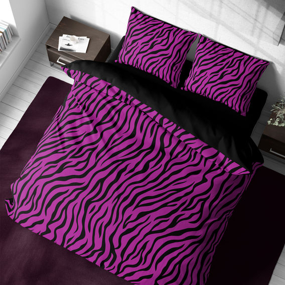 Pink Zebra Quilt Cover Set Bundle - KB