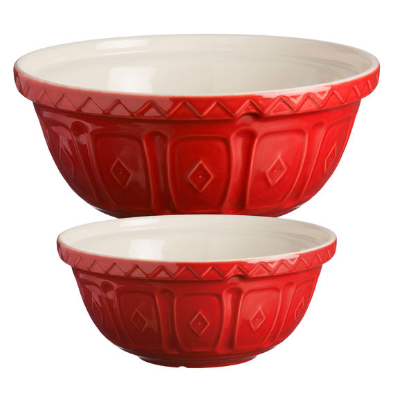 MASON CASH MIXING BOWL SET RED MASON CASH MIXING BOWL SET RED