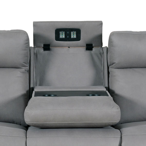 Monarch 3 Seat Recliner + E Station Brahma Ash