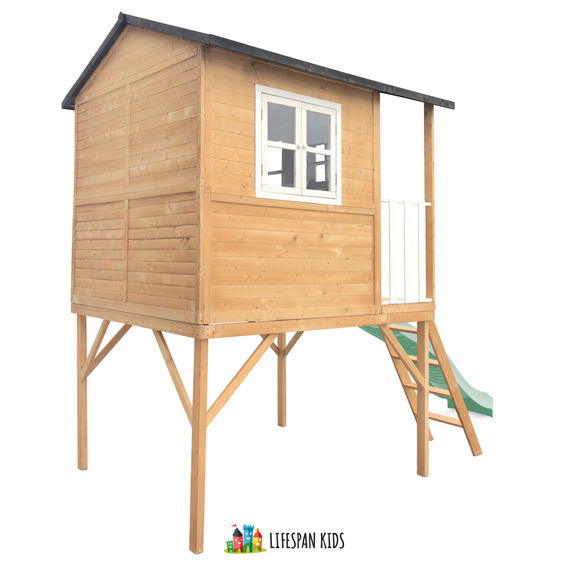 Lifespan Kids Burleigh Cubby House with 2.2m Slide (Green) Lifespan Kids Burleigh Cubby House with 2.2m Slide (Green)