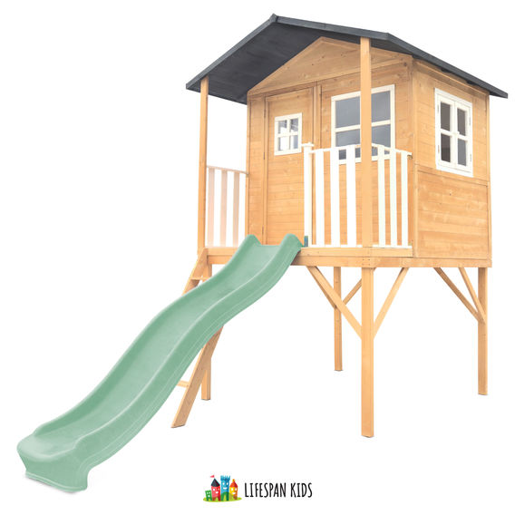 Lifespan Kids Burleigh Cubby House with 2.2m Slide (Green) Lifespan Kids Burleigh Cubby House with 2.2m Slide (Green)