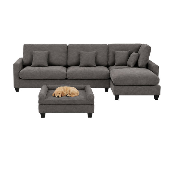 Ziggy 2S Seat with RHF Chaise and Pet Bed