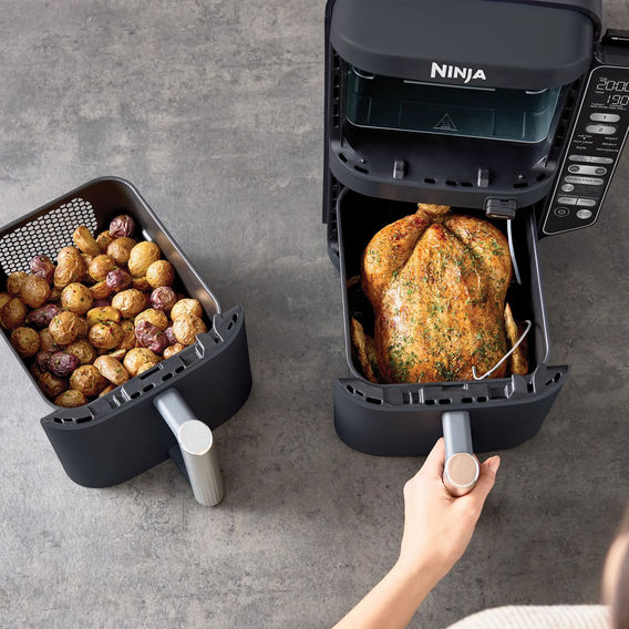 Ninja 9.5L DoubleStack XXXL Smart 2 Drawer Air Fryer w Probe Black