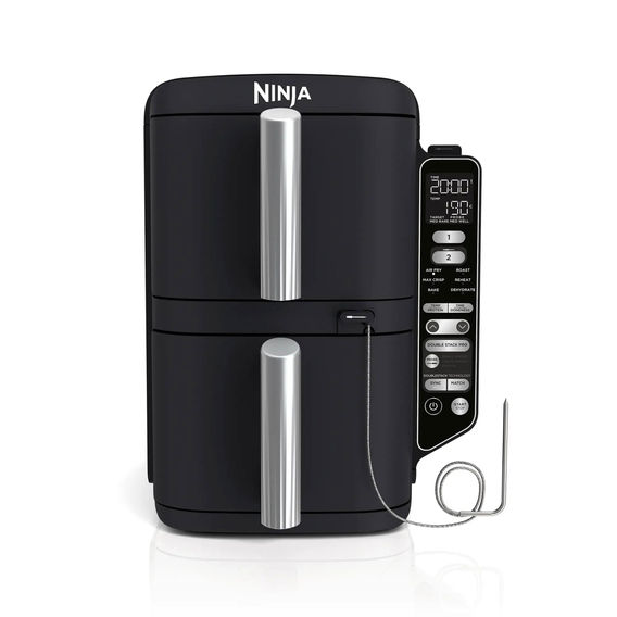Ninja 9.5L DoubleStack XXXL Smart 2 Drawer Air Fryer w Probe Black