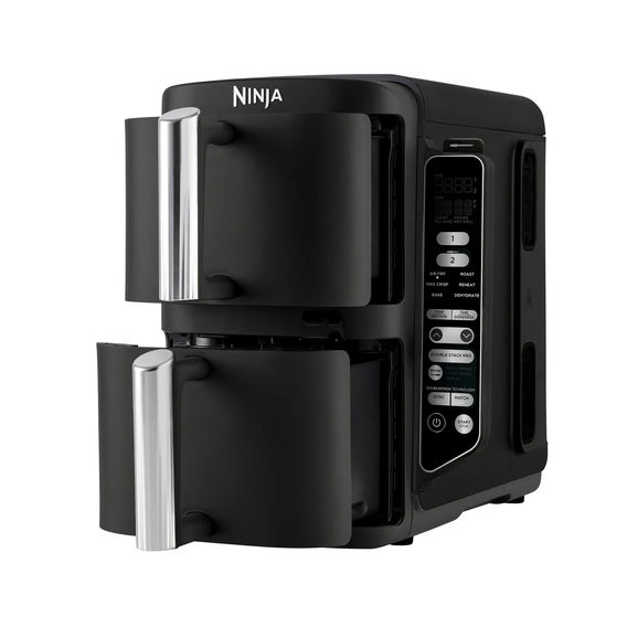 Ninja 9.5L DoubleStack XXXL Smart 2 Drawer Air Fryer w Probe Black