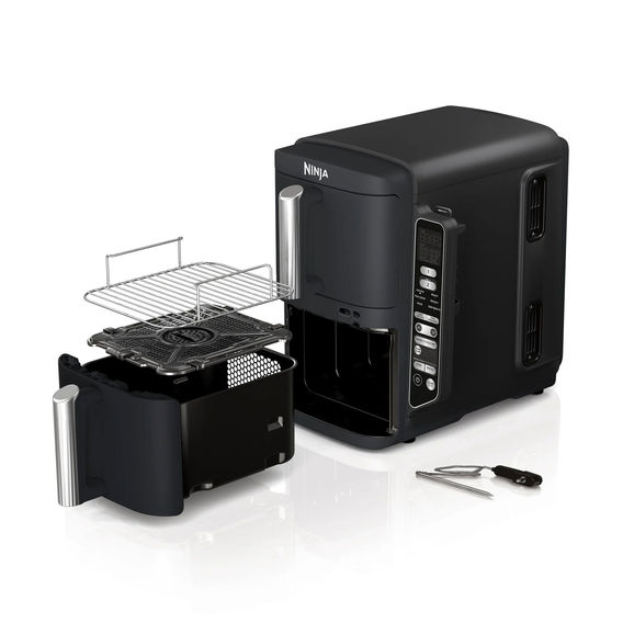 Ninja 9.5L DoubleStack XXXL Smart 2 Drawer Air Fryer w Probe Black