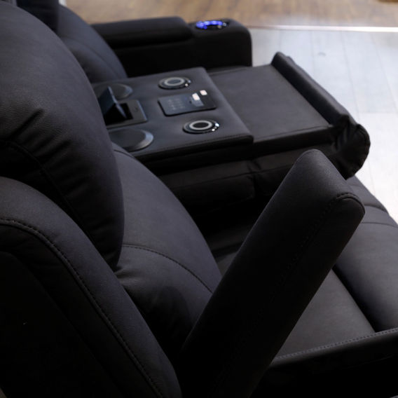 Academy 3-Seater Recliner Black Academy 3-Seater Recliner Black