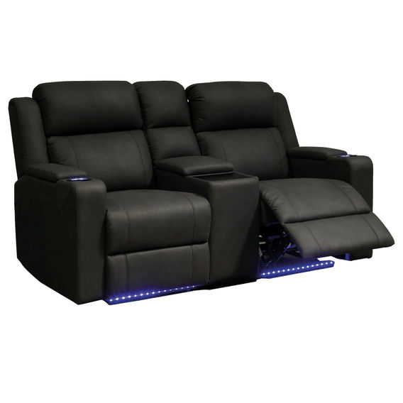 Academy 2 Seater Recliner Black