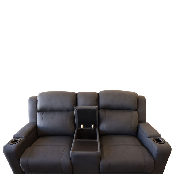Academy 2 Seater Recliner Black