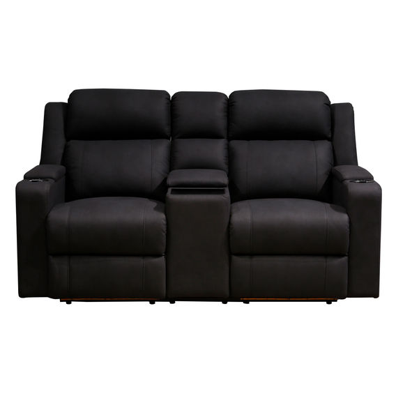 Academy 2 Seater Recliner Black