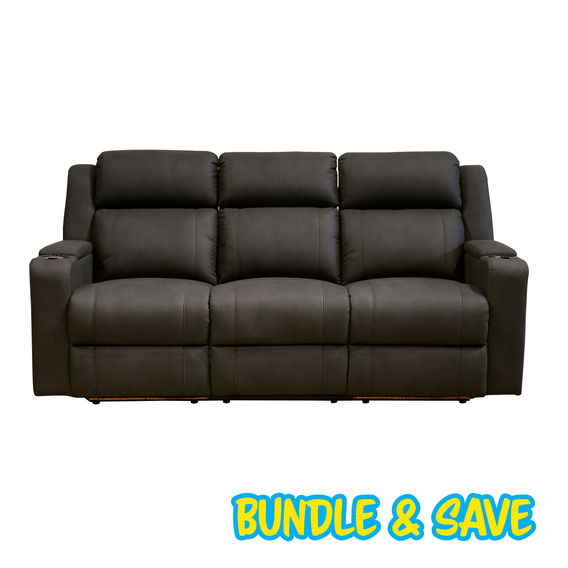 Academy 3-Seater Bundle Black (Save $109.20)