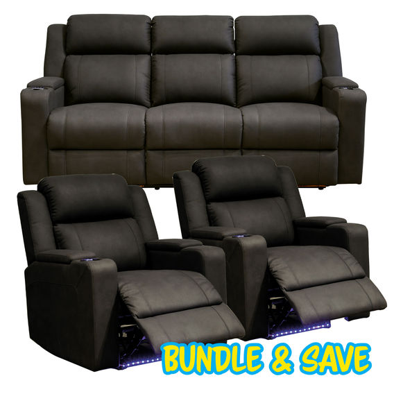 Academy 3-Seater Bundle Black (Save $109.20) Academy 3-Seater Bundle Black (Save $109.20)