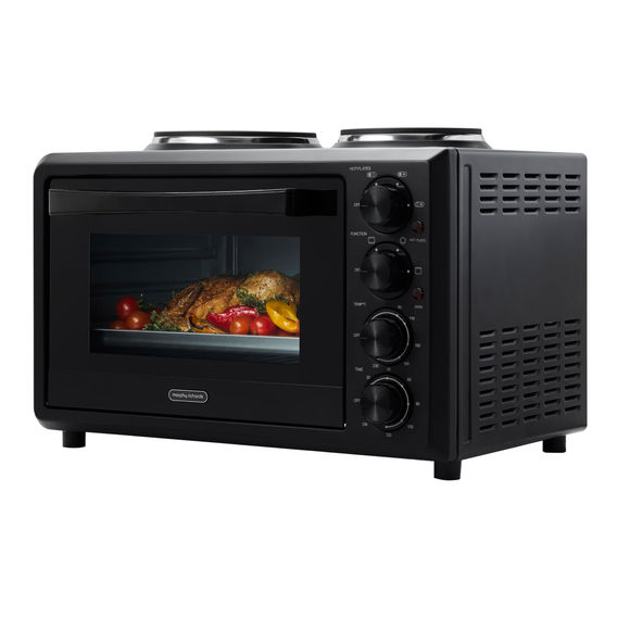 Morphy Richards 32L Benchtop Convection Oven with Hot Plates - Black Morphy Richards 32L Benchtop Convection Oven with Hot Plates - Black
