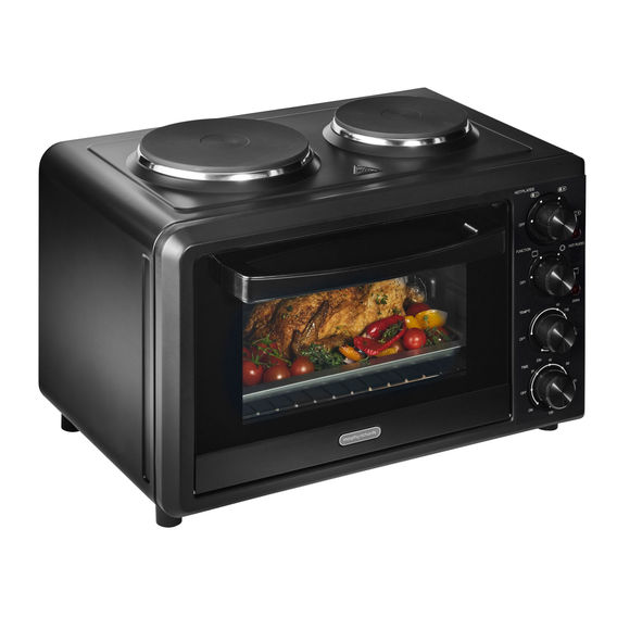 Morphy Richards 32L Benchtop Convection Oven with Hot Plates - Black Morphy Richards 32L Benchtop Convection Oven with Hot Plates - Black