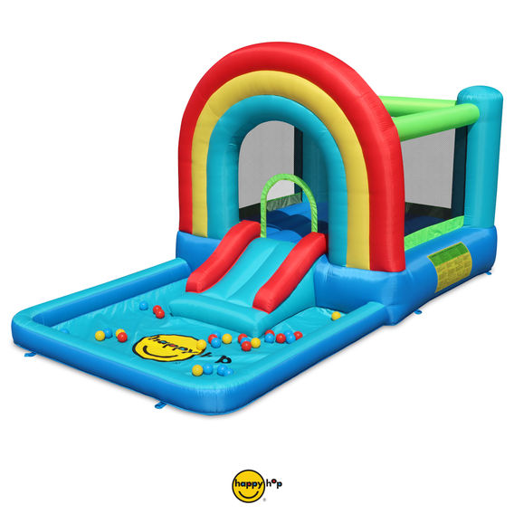 Happy Hop Rainbow Bouncer With Slide and Ballpit Happy Hop Rainbow Bouncer With Slide and Ballpit