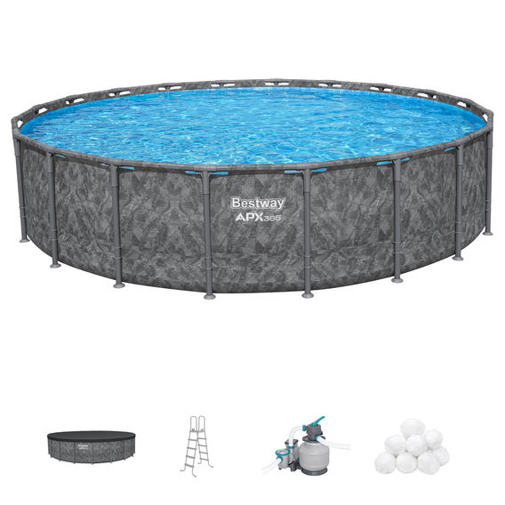 Bestway APX 365 6.10m x 1.32m Round Pool Set Bestway APX 365 6.10m x 1.32m Round Pool Set