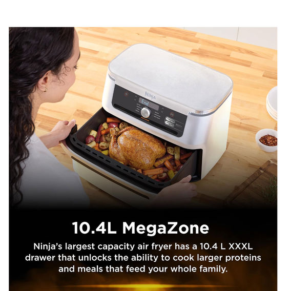 Ninja 10.4L FlexDrawer Air Fryer White Ninja 10.4L FlexDrawer Air Fryer White