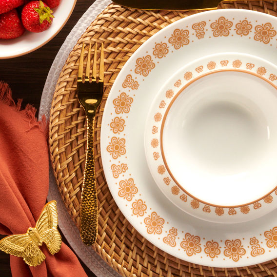 Corelle® Vitrelle Butterfly Gold 16 Piece Set