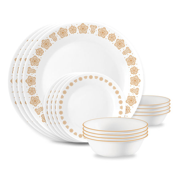 Corelle® Vitrelle Butterfly Gold 16 Piece Set
