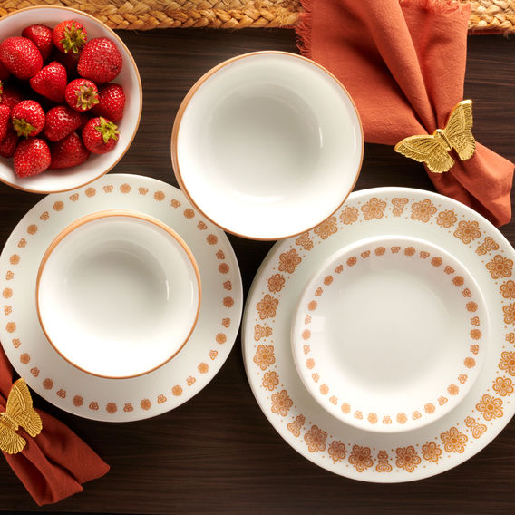 Corelle® Vitrelle Butterfly Gold 16 Piece Set