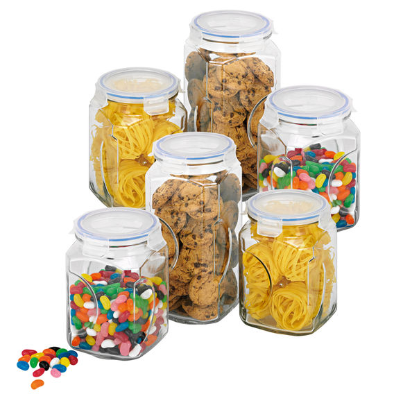 GLASSLOCK 6PC Canister Set