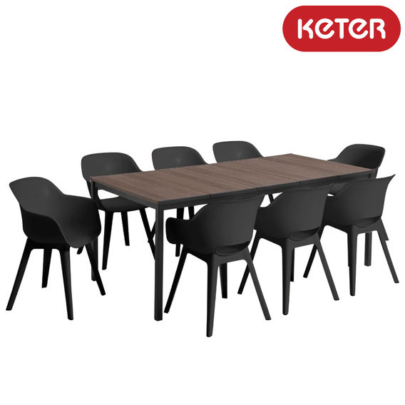Keter Porto Akola Dining Set - 9pc Keter Porto Akola Dining Set - 9pc