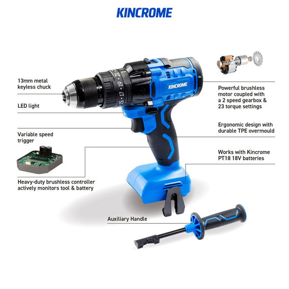Kincrome 18V 2pc Drill & Impact Driver Combo Kit Kincrome 18V 2pc Drill & Impact Driver Combo Kit