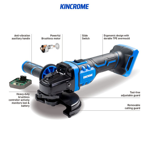 Kincrome 18V 2pc Impact Wrench & Angle Grinder Combo Kit Kincrome 18V 2pc Impact Wrench & Angle Grinder Combo Kit