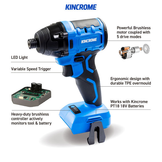 Kincrome 18V 2pc Impact Wrench & Angle Grinder Combo Kit Kincrome 18V 2pc Impact Wrench & Angle Grinder Combo Kit