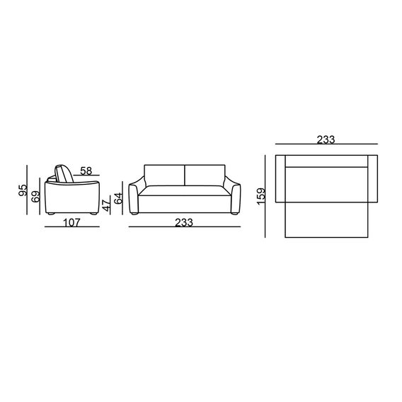 Jayden 2.5 Seater Lift up sofa bed