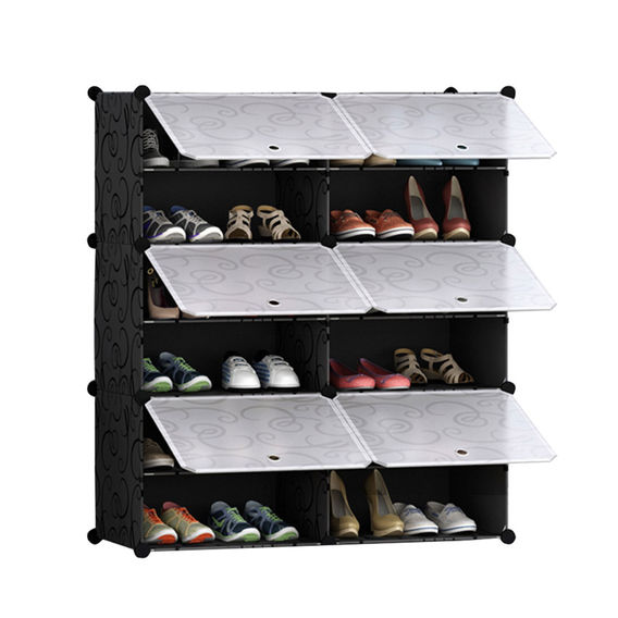 SOGA 6 Tier 2 Column Shoe Rack Organiser SOGA 6 Tier 2 Column Shoe Rack Organiser