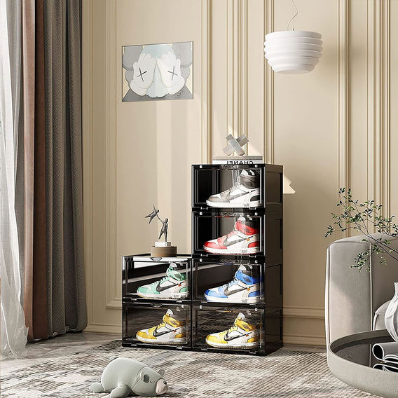 SOGA 6 Tier Black Portable Shoe Organise SOGA 6 Tier Black Portable Shoe Organise