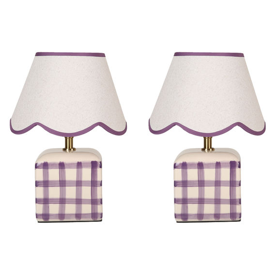 Romy Ceramic Table Lamp - Purple