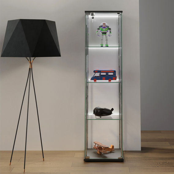 West Glass 4-Tier LED Display Cabinet West Glass 4-Tier LED Display Cabinet