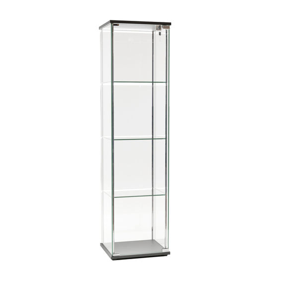 West Glass 4-Tier LED Display Cabinet
