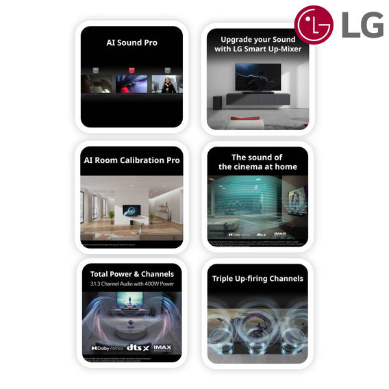 LG 3.1.3 Channel 400W Dolby Atmos Wi-Fi Soundbar LG 3.1.3 Channel 400W Dolby Atmos Wi-Fi Soundbar
