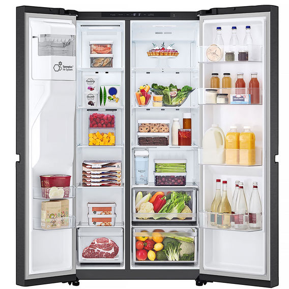LG 641L Side by Side Fridge Matt Black LG 641L Side by Side Fridge Matt Black