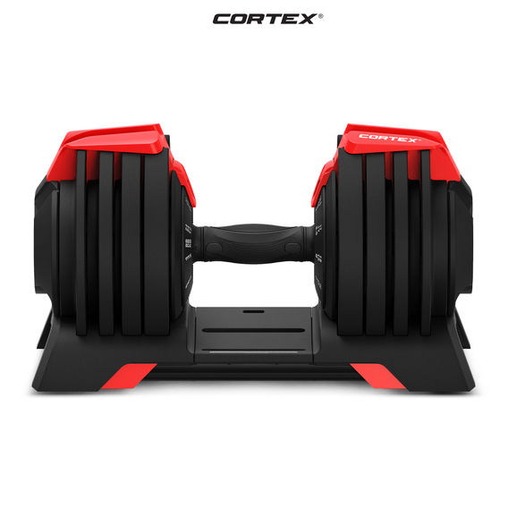 CORTEX Revolock V2 48kg Pair Set Adjustable Steel Dumbbell Barbell Kettlebell All-in-One