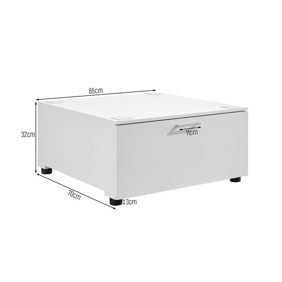 Ivy Under Washer Dryer Storage 1 Drawer White Ivy Under Washer Dryer Storage 1 Drawer White
