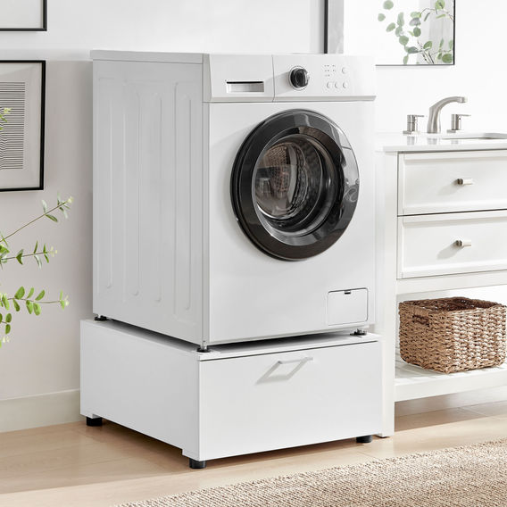 Ivy Under Washer Dryer Storage 1 Drawer White Ivy Under Washer Dryer Storage 1 Drawer White