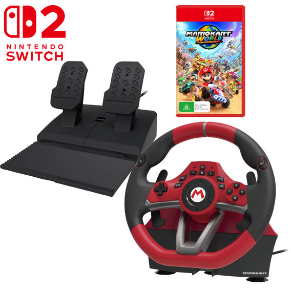 HORI Mario Kart Racing Wheel Pro Deluxe Bundle HORI Mario Kart Racing Wheel Pro Deluxe Bundle