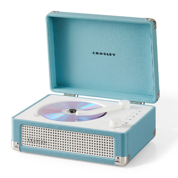 Crosley Portable Retro CD Player with Bluetooth - Blue Crosley Portable Retro CD Player with Bluetooth - Blue